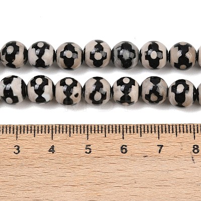 Tibetan Style dZi Beads Strands G-G328-A06-8mm-1
