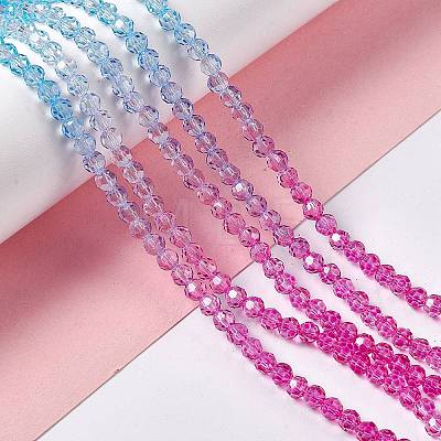 Transparent Glass Beads Strands GLAA-E036-07I-1