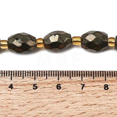 Natural Pyrite Beads Strands G-Z131-F01-01-1