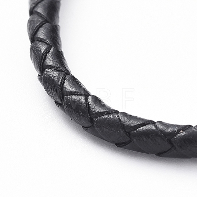 Braided Leather Bracelets Making BJEW-JB04814-01-1
