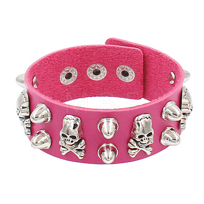 Punk Style Imitation Leather Bangles WG28DDA-14-1