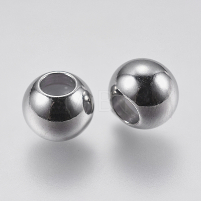 304 Stainless Steel Beads X-STAS-F139-062P-8mm-1