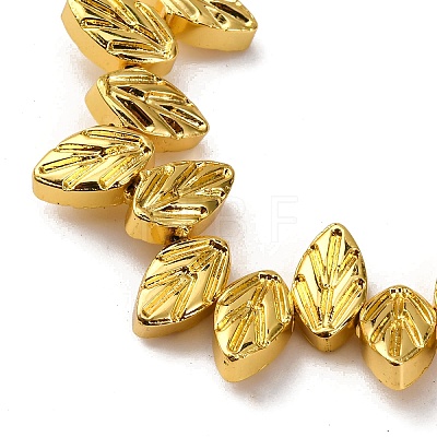 Electroplate Glass Beads Strands EGLA-H109-10F-1