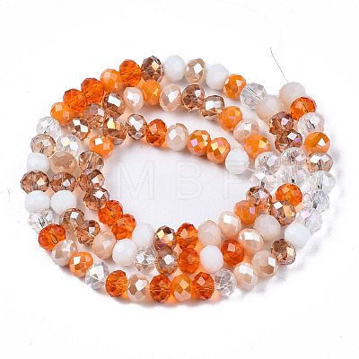 Electroplate Glass Beads Strands X-EGLA-N002-12G-1