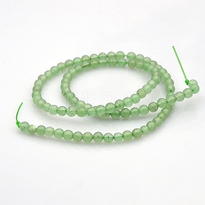 Natural Green Aventurine Round Beads Strands G-N0120-13-4mm-1