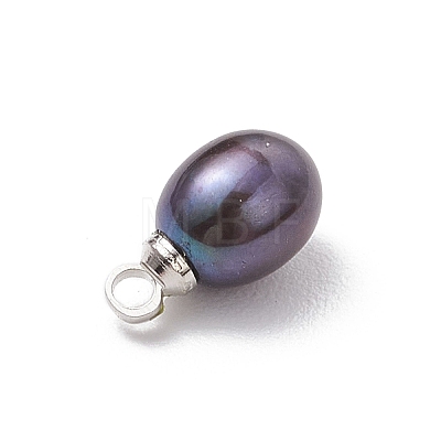 Dyed Natural Cultured Freshwater Pearl Pendants PALLOY-TA00244-1