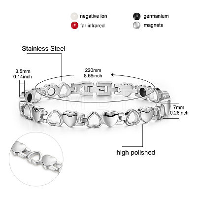 SHEGRACE Stainless Steel Watch Band Bracelets JB656A-1