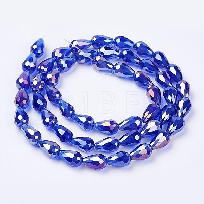 Electroplate Glass Beads Strands LS-EGLA-D015-15x10mm-13-1