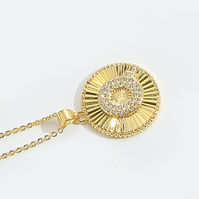 Brass Micro Pave Cubic Zirconia Necklaces FS-WG1D774-17-1