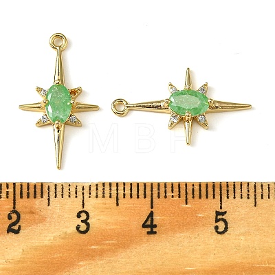 Brass Micro Pave Cubic Zirconia Pendants KK-M277-08G-05-1