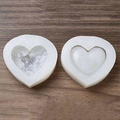 Heart with Rose DIY Storage Box Silicone Molds DIY-G099-01A-1