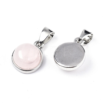 Natural Rose Quartz Pendants G-T131-19F-1