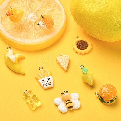 30Pcs 10 Styles Resin Pendants RESI-CJ0002-73-1