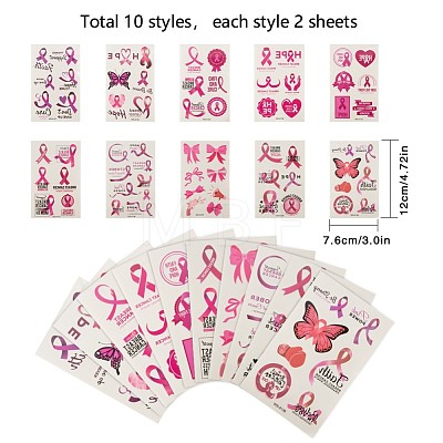  Removable Fake Temporary Tattoos Paper Stickers AJEW-NB0001-41-1