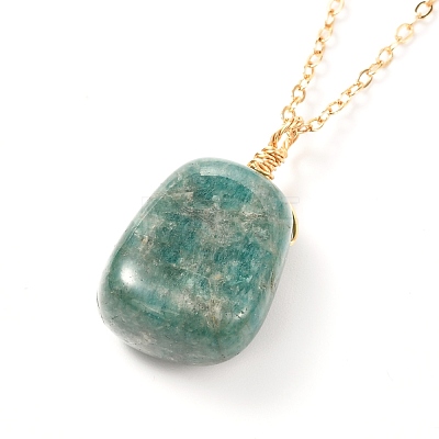 Natural Gemstone Pendants Necklaces for Teen Girl Women NJEW-JN03729-1