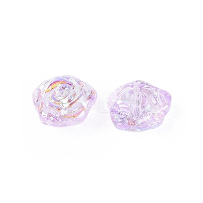 Electroplate Transparent Glass Beads Strands EGLA-N056-02A-03-1