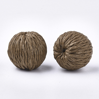 Handmade Paper Woven Beads WOVE-Q077-14C-04-1