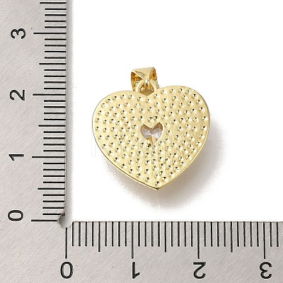 Brass Micro Pave Cubic Zirconia Pendants X-KK-R002-10G-1