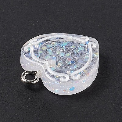 Transparent Resin Pendants RESI-C029-01D-1