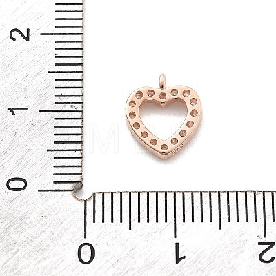 925 Sterling Silver Micro Pave Clear Cubic Zirconia Charms LS-STER-A034-02A-RG-1