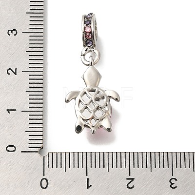 Rack Plating Alloy Rhinestone European Dangle Charms FIND-H005-45P-05-1