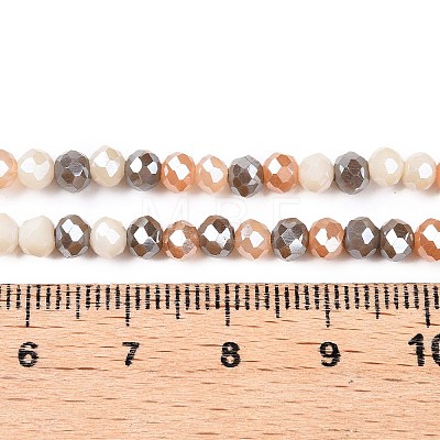 Electroplate Glass Beads Strands GLAA-T023-B16-04-1