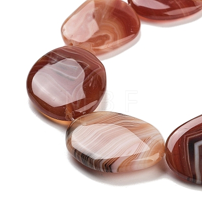 Natural Striped Agate/Banded Agate Beads Strands G-Z061-C09-03-1