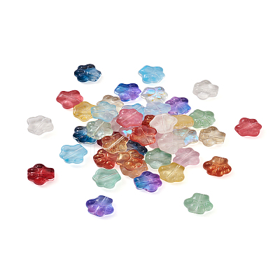 Craftdady Transparent Spray Painted Glass Beads GGLA-CD0001-06-1