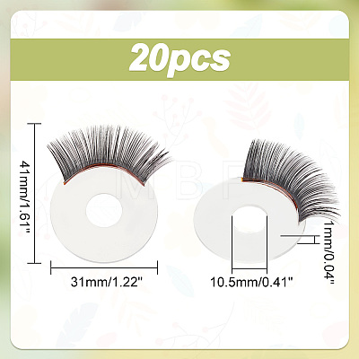   20Pcs Acrylic Doll Eyelashes DOLL-PH0001-39A-1