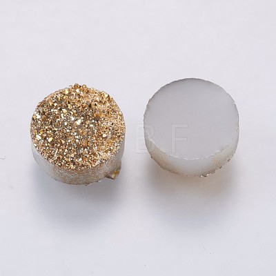 Imitation Druzy Gemstone Resin Cabochons RESI-E012-02-1