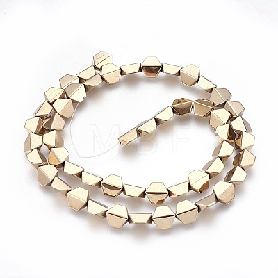 Electroplated Non-magnetic Synthetic Hematite Beads Strands G-P392-C-1