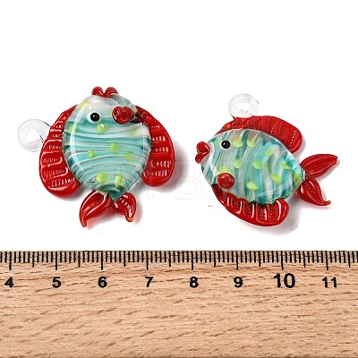 Handmade Lampwork Pendants LAMP-B035-01A-01-1