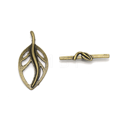 Zinc Alloy Toggle Clasps PALLOY-WH0001-13-1
