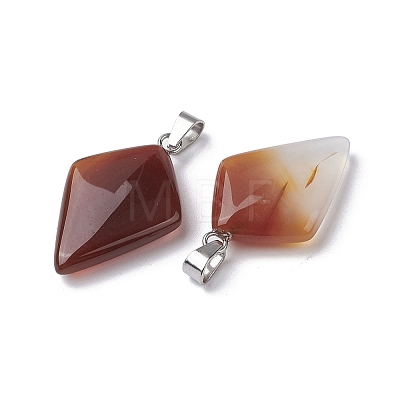 Natural Red Agate Pendants G-C110-03D-P-1