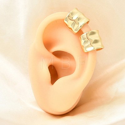 Brass Chunky Cuff Earrings EJEW-C186-11G-1