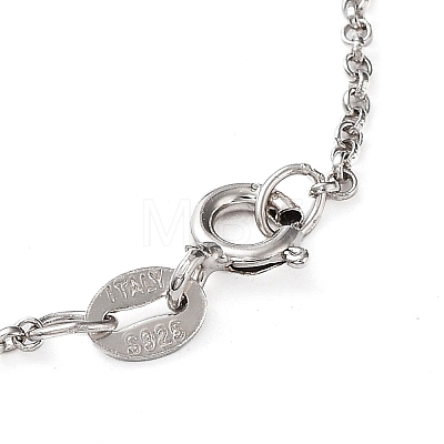 Rhodium Plated 925 Sterling Silver Rolo Chains Necklace Making STER-B001-05P-1