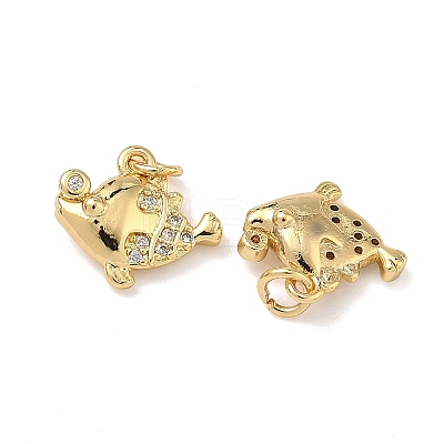 Brass Micro Pave Cubic Zirconia Pendants KK-A291-11E-G-1