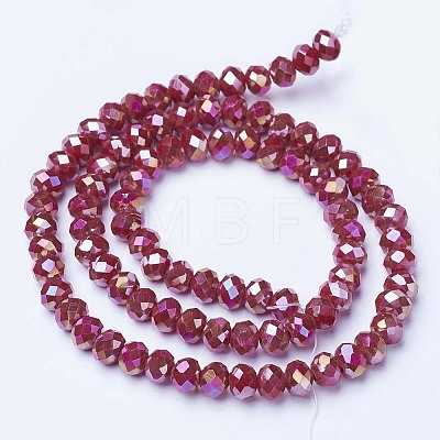 Electroplate Glass Beads Strands EGLA-A034-P3mm-B04-1