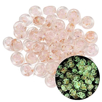 Luminous Handmade Foil Glass Beads LAMP-P020-01A-04-1