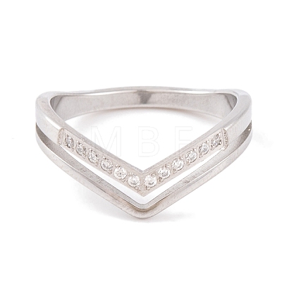 304 Stainless Steel Finger Ring for Women RJEW-C086-14-P-1