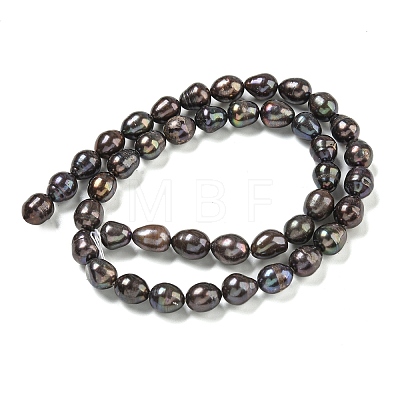 Natural Cultured Freshwater Pearl Rice Beads Strands PEAR-XCP0001-06-1