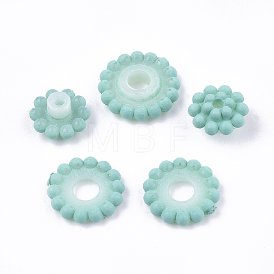 Rubberized Style Acrylic Beads LS-MACR-T022-02B-1
