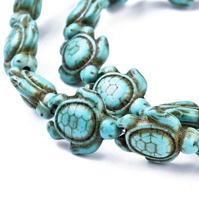 Dyed Synthetic Turquoise Beads Strands G-M152-10-B-1