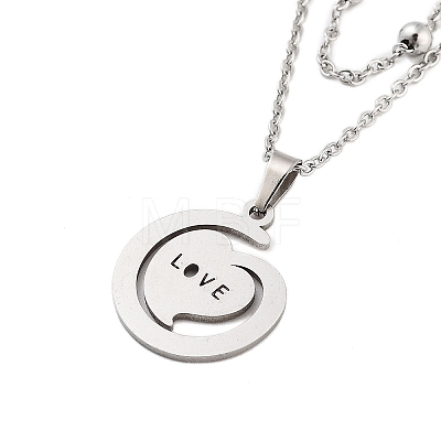 Stainless Steel Pendants Necklaces NJEW-U003-01B-P-1