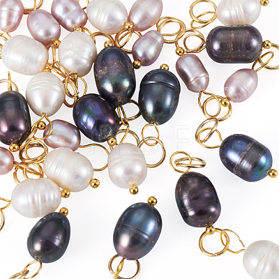 30Pcs 3 Styles Natural Freshwater Pearl Pendants PALLOY-TAC0306-1