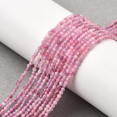 Natural Pink Tourmaline Beads Strands G-N342-33A-1