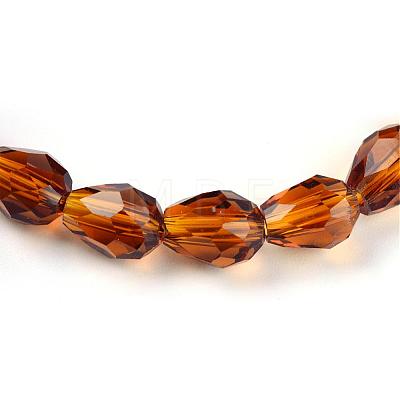 Transparent Glass Bead Strands GLAA-R024-6x8mm-M-1