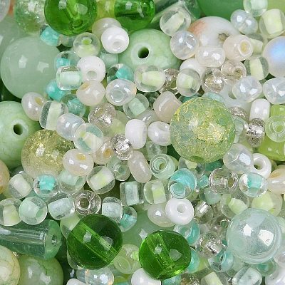 DIY Lampwork Beads & Glass Seed Beds Jewelry Making Findings Kits SEED-K010-01G-1