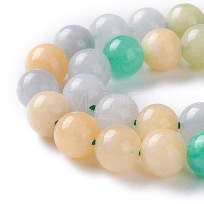 Dyed Natural White Jade Beads Strands G-I299-F08-8mm-1