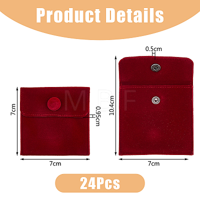 24Pcs Square Velvet Jewelry Bags TP-FI0001-02A-1